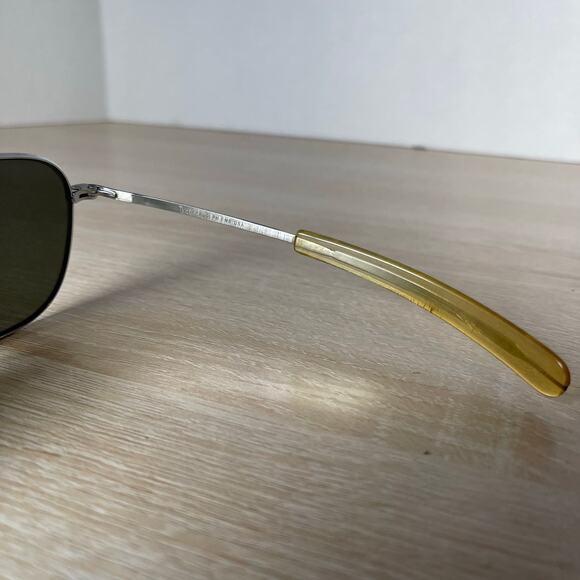 Randolph Engineering Aviator Sunglasses 5 1/2 Chrome READ 61-20 USA - Picture 8 of 10